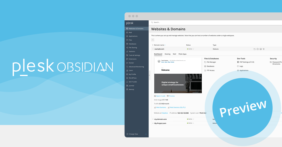 Major updates in Plesk Obsidian 18.0.35 for better user experience (and some are big!)